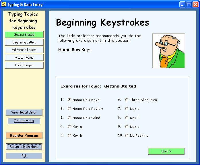 numeric keypad typing tutor free download